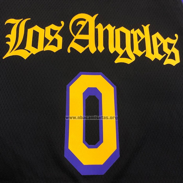 Camiseta Los Angeles Lakers Nick Young NO 0 Ciudad 2019-20 Negro